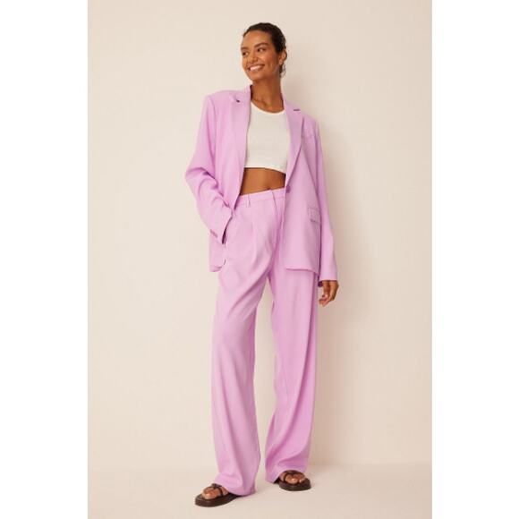NWT NA-KD x Romee Strijd Oversized Blazer Light Pink Women's Size 38 / Small 6 - Picture 3 of 16